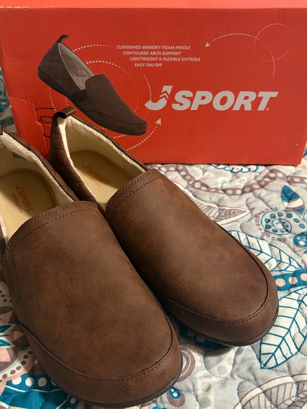 J Sport Women's Brown Slip-On Loafers